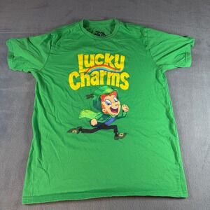 Lucky Charms Leprechaun Green Graphic T-Shirt Kids Size 2XL 18‎ General Mills